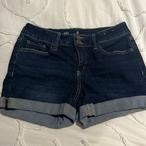 Dark Blue Denim Shorts